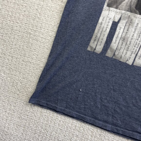 Star Wars Shirt Men's L Yoda Free Words Of Wisdom Short Sleeve Movie Blue Tee - Picture 5 of 15